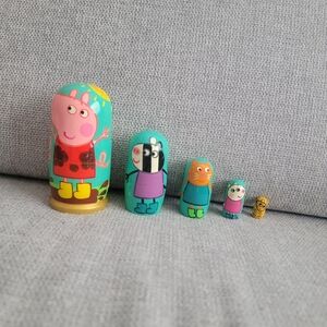 Peppa Pig Colorful Nesting Dolls Set for Kids